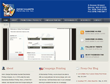 Tablet Screenshot of deschampsprinting.com